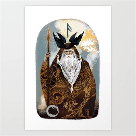 Ansuz rune Art Print by halldora | Society6