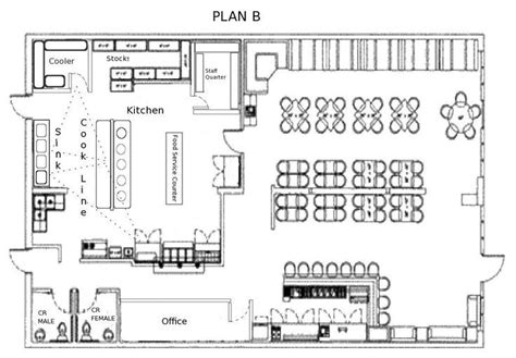 the floor plan for a restaurant with tables and chairs