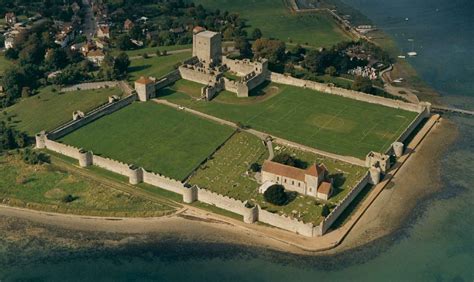 Portchester, England. This important Medieval castle was built within ...