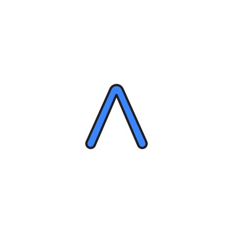 Caret Generic Outline Color icon