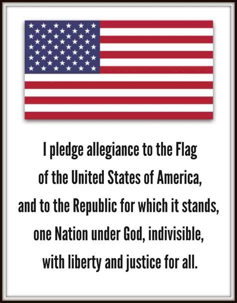 The Pledge of Allegiance to the American Flag (Printable PDF) Full Text