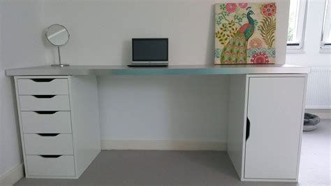 My own "Ikea Hack!" I needed extra long desks for my each of my teenage ...