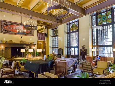 Lounge of the Ahwahnee Hotel, Yosemite Valley, Yosemite National Park ...