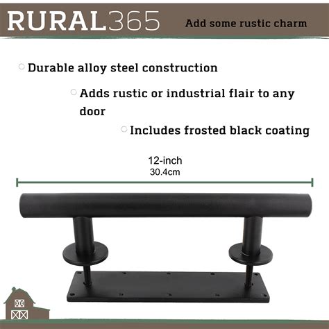 Rural365 Sliding Barn Door Handle Set 2pk 12in - Black Barn Door Pull ...