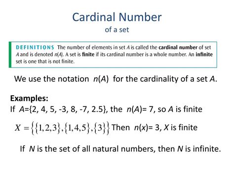 What is the cardinal number of a set