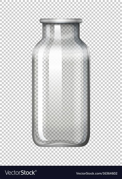 Glass bottle on transparent background Royalty Free Vector