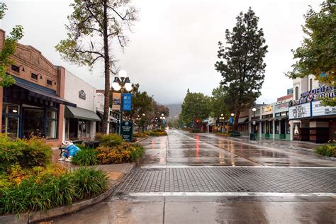 Downtown in my town on a rainy day via Gem City Images of Monrovia, CA..... My old stomping ...