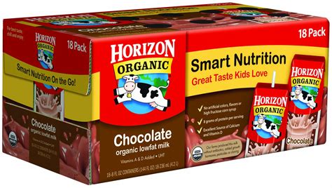 Buy Horizon Organic Chocolate Milk, Low Fat, Ultra Pasteurized, 18 Pack, Half Pint Online in ...