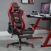 Costway Massage Gaming Chair Reclining Swivel Racing Office Chair With Footrest Red : Target