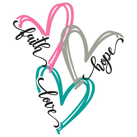 Buy Faith Hope Love Heart Svg Png online in USA