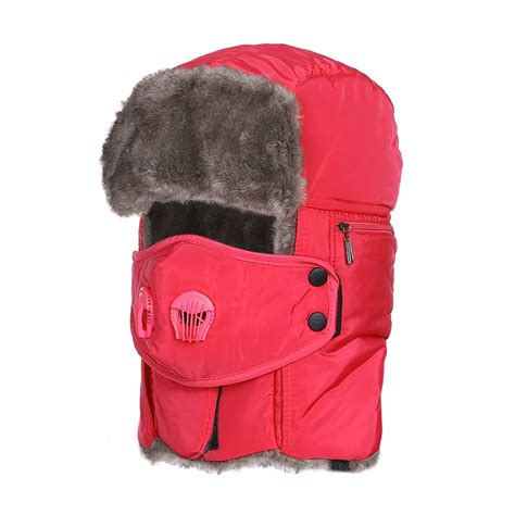 Anself - Men Women Winter Thermal Hat Ushanka Trapper Hats Waterproof Windproof Hat with ...