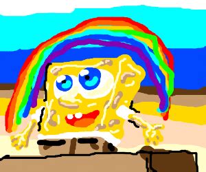 Spongebob in his imagination box - Drawception