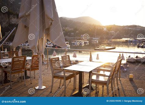 Cafe on the waterfront stock image. Image of ocean, paleokastritsa ...