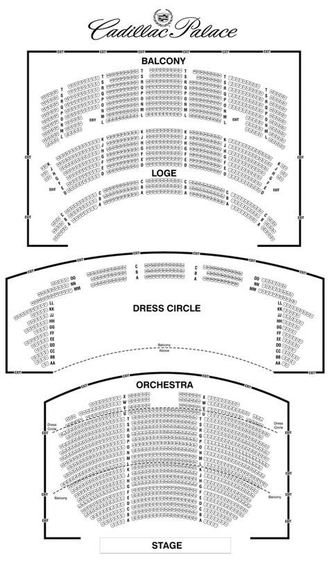 The Brilliant chicago theater seating chart main floor