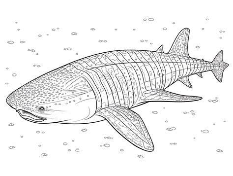 Whale Shark Coloring Therapy - Coloring Page