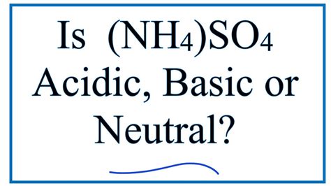 (nh4)2so4 Acid Base Or Salt - Draw Easy