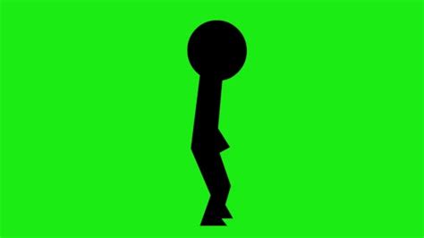 Loop Animation Running Stickman Green Chroma Key Background — Stock Video © collsebastian ...