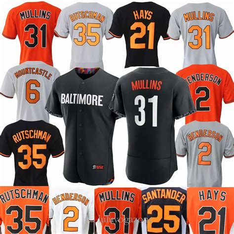 2023 City Connect Baseball Jersey Cal Ripken Adley Rutschman Gunnar Henderson Ryan Mountcastle ...