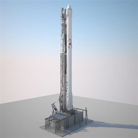 3d falcon 9 rocket