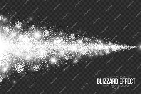 Premium Vector | Snow blizzard effect transparent background