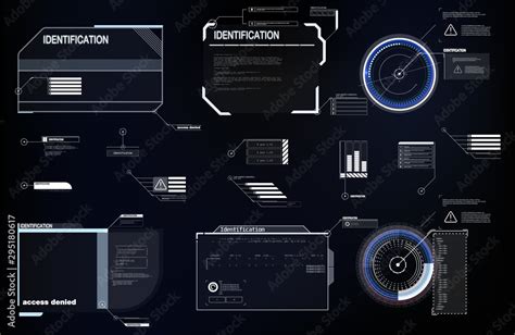 Warning frame. Abstract tech design. Technology design HUD UI GUI ...