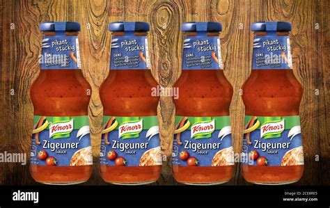 Closeup of Knorr zigeuner sauce bottle Stock Photo - Alamy