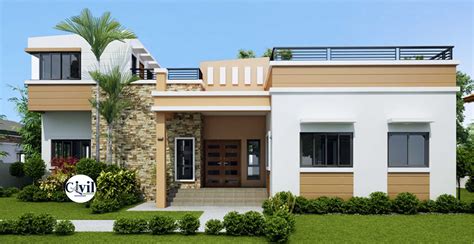 Dream House Plans Modern Single Storey House With Roof Deck With Plan | My XXX Hot Girl