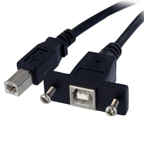 USB Panel Mount B (female) to USB B Male cable | StarTech.com