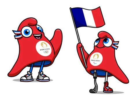 paris 2024 olympics mascots refresh historical phrygian cap to fluffy 'phryges' | Olympic ...