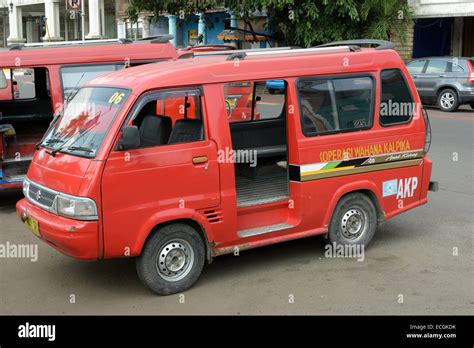 Angkutan kota, or angkot is a form of public transport, also known as a share taxi like this one ...