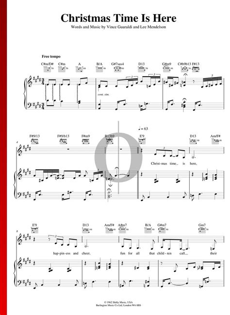 Christmas Time Is Here (Vince Guaraldi) Piano Sheet Music - OKTAV