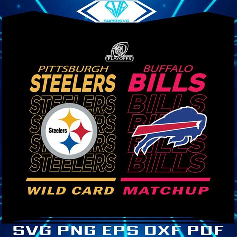 Wild Card Matchup Buffalo Bills vs Pittsburgh Steelers SVG