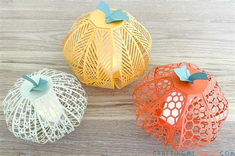 Beautiful Paper Pumpkin Lanterns Craft • Crafting my Home