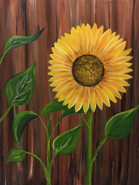 The Sunflower at DiCicco's Italian Restaurant Clovis - Paint Nite Events | Sunflower canvas ...