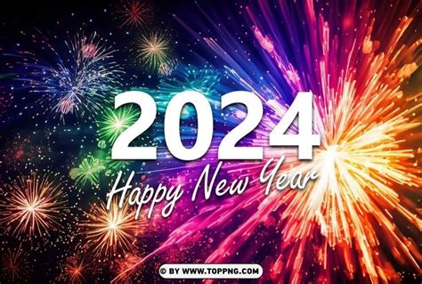 Download High-Quality Happy New Year 2024 Fireworks Background png ...