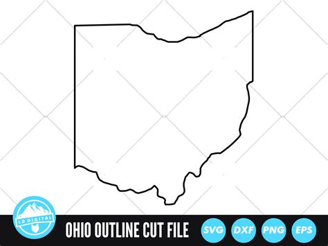 Ohio SVG | Ohio Outline | USA States Cut File By LD Digital | TheHungryJPEG