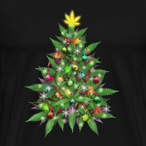 Weed Tees | Marijuana Christmas Tree - Mens Premium T-Shirt