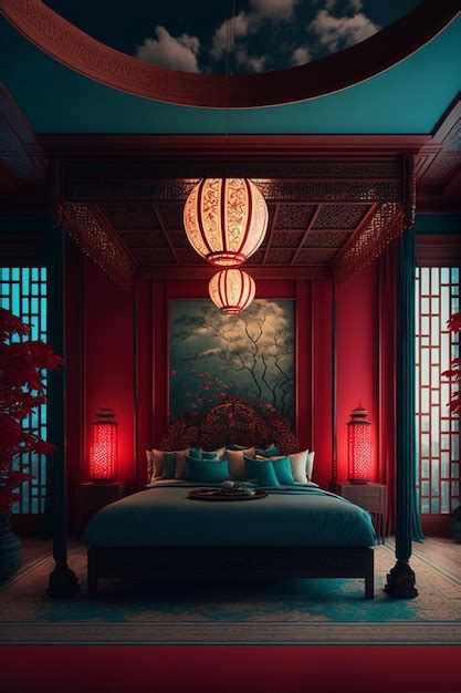 Premium Photo | This is a picture of a new Chinese wedding room ...