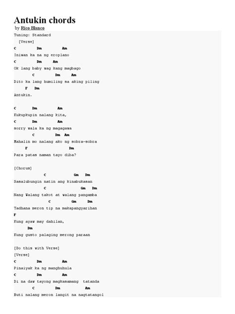 Antukin Chords | PDF