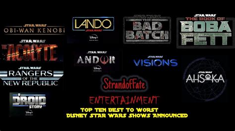 Disney Plus Top Ten Star Wars shows coming from the success of The ...