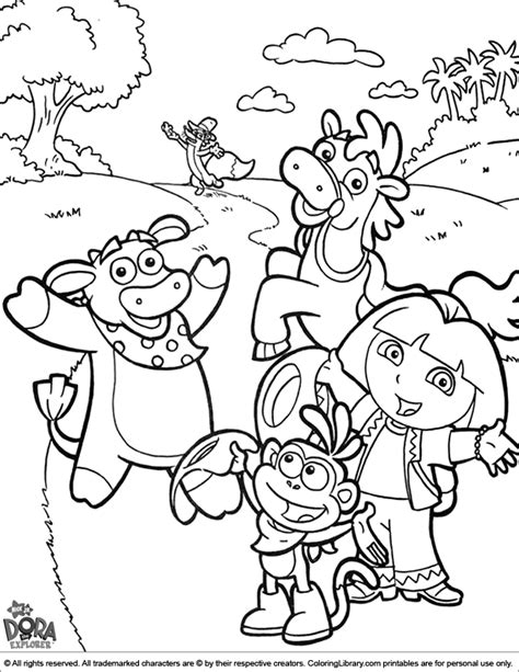 Printable Dora And Friends Coloring Pages - Thekidsworksheet