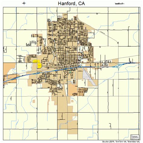 Hanford California Street Map 0631960