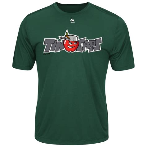 Fort Wayne TinCaps Majestic Youth Cool Base Evolution T-Shirt - Green