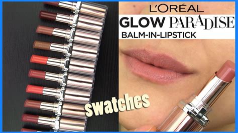 L'Oreal Glow Paradise Hydrating BALM in LIPSTICK // Lip Swatches & Review - YouTube