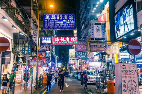 Night View Of Streets In Mongkok Hong Kong Background, Hong, 50% OFF