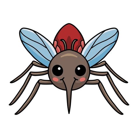 pequeño y lindo diseño de dibujos animados de mosquitos 12943995 Vector ...