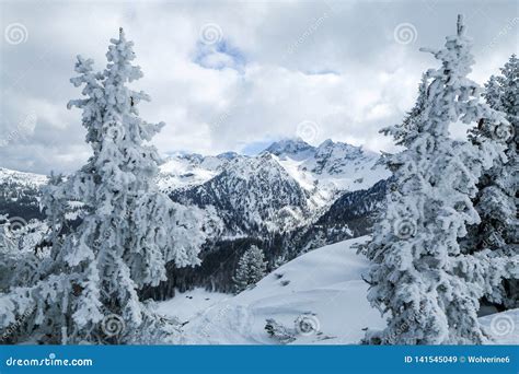 Ski Resort in the Austrian Alps Stock Image - Image of cold, traces: 141545049