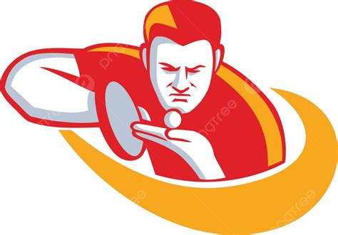Table Tennis Player Serving Mascot Sporting Icon Player Vector, Sporting, Icon, Player PNG and ...