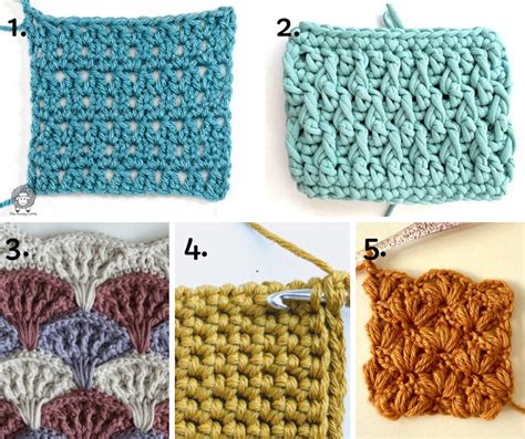 25 Crochet Stitches To Learn And Discover - Sweet Bee Crochet