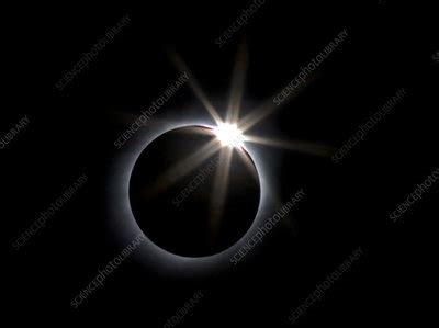 Total solar eclipse, diamond ring - Stock Image - C024/3836 - Science ...